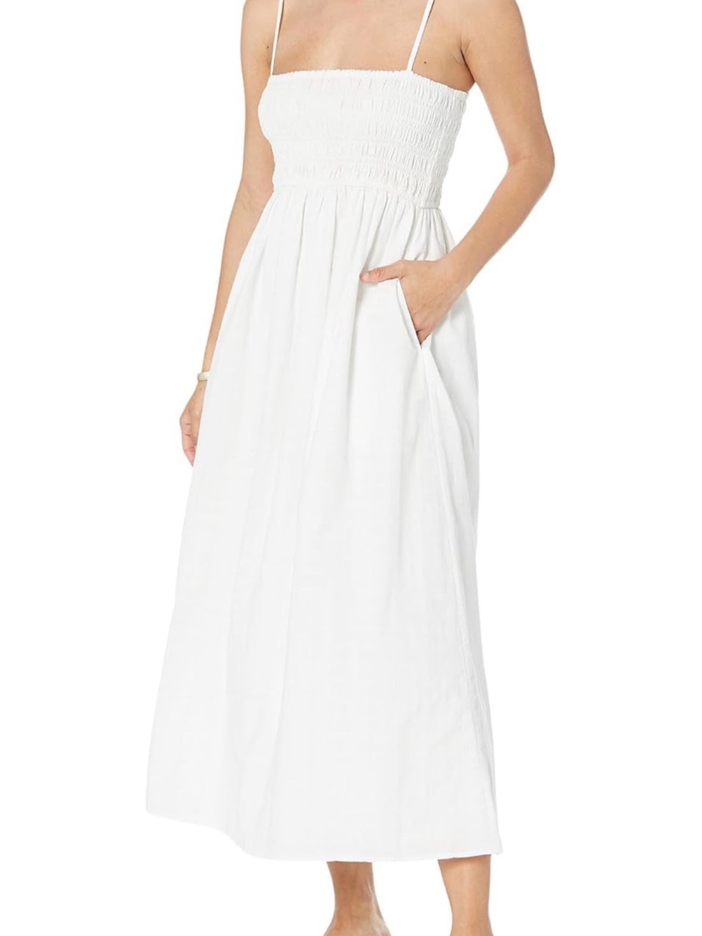 Madewell Sage Dress - Cotton Slub Eyelet White SM (Women's 2-4)